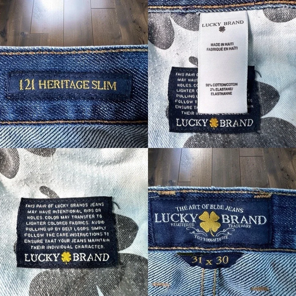 Lucky Brand Jeans Men 31x30 Blue 121 Heritage Slim Denim Casual Everyday Wear
